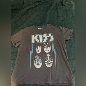 Kiss Black and Blue Short Sleeve Tee